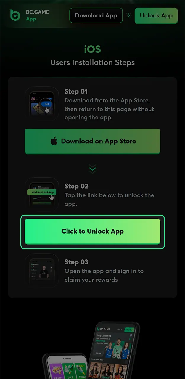 Verify your device compatibility to launch the BC Game app on iOS.