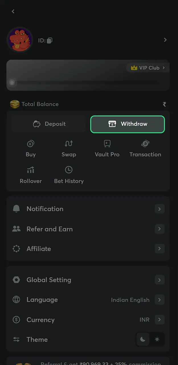 Successfully cash out your bonus winnings from BC Game after meeting all terms.