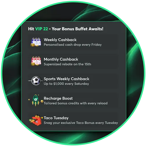 Join the BC Game sports club and receive weekly discounts.