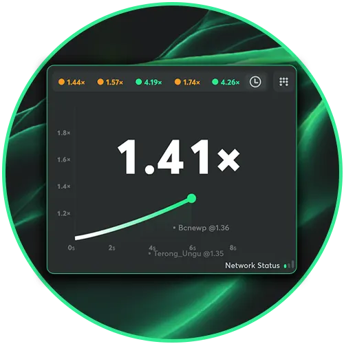 Play and win in the Crash game at the same time as BC Game players.