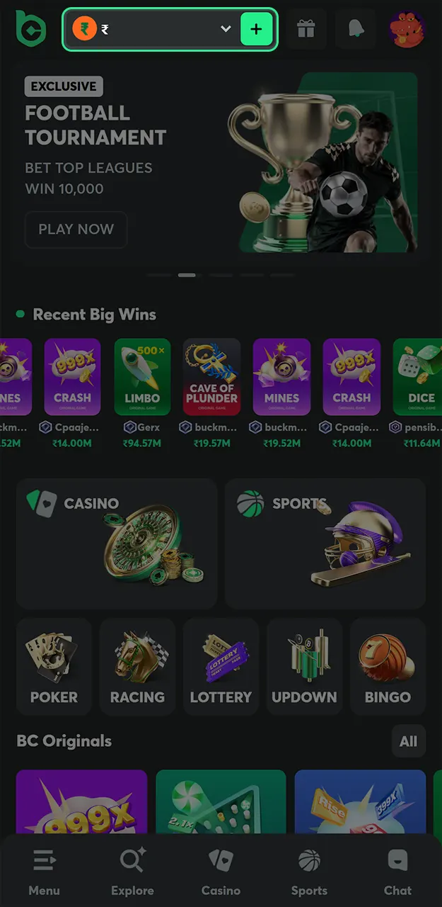 Fund your balance with UPI or crypto to unlock the Hash Game welcome bonus package.