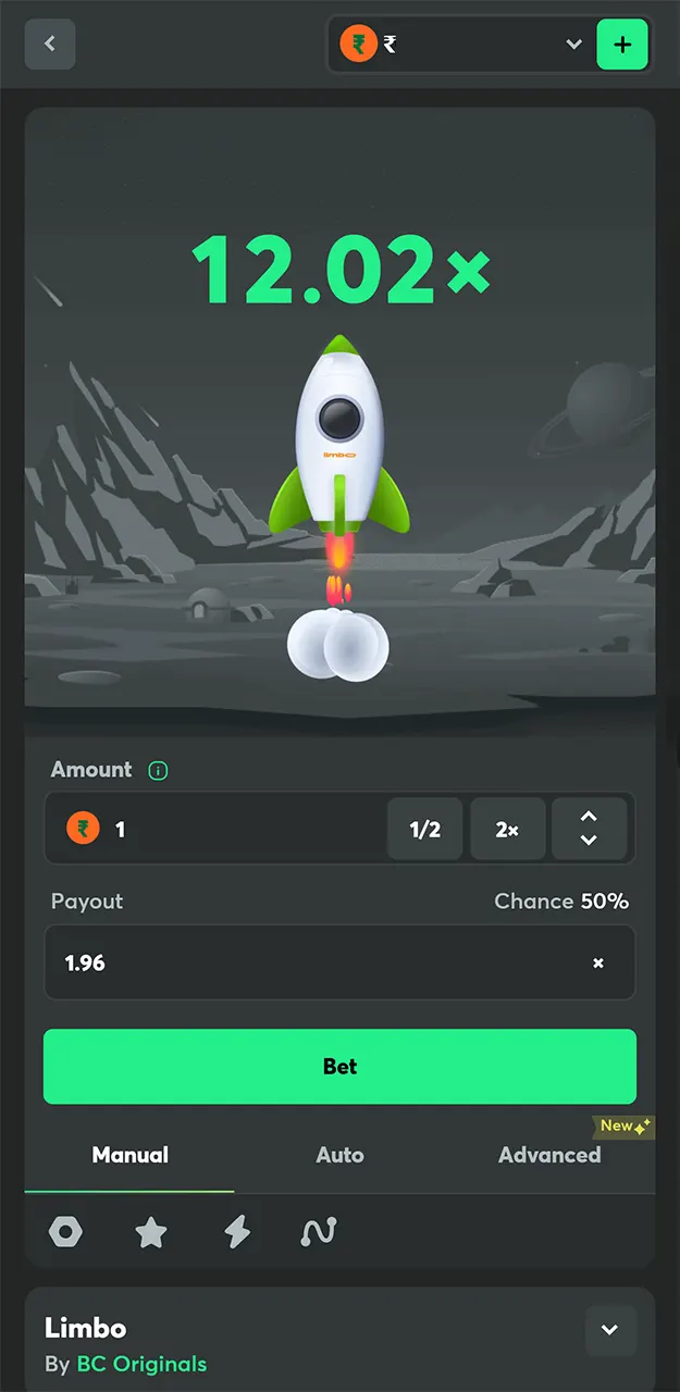 Keep an eye on the odds in Limbo to get the maximum winnings on BC Game.