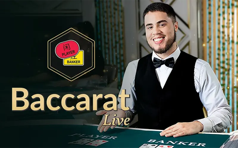 Place bets on the player or banker in Live Baccarat at BC Game.