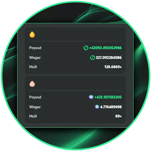 Aim for the massive jackpot available in the high-risk Plinko setting at BC Game.
