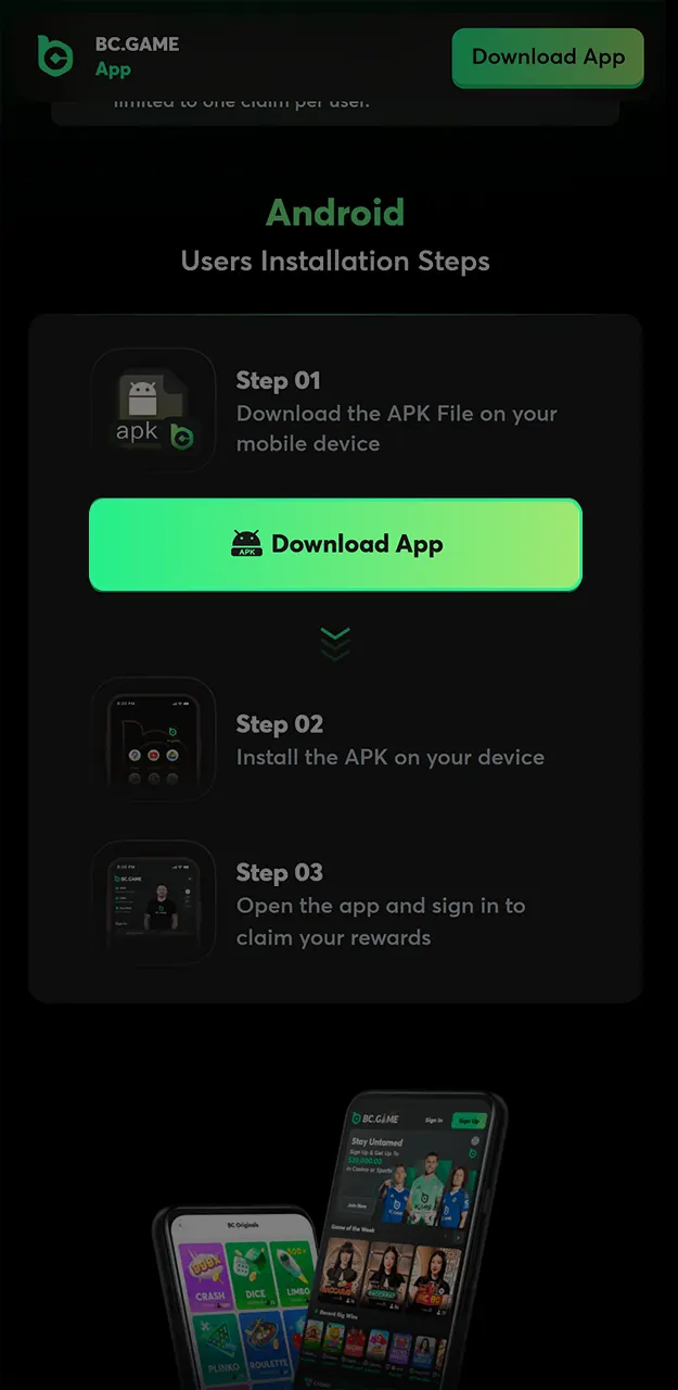 Download the secure BC Game APK for Android to enjoy Plinko experience.