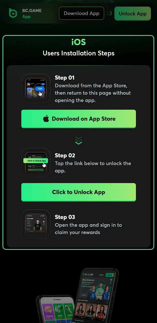 Download the BC Game app to get instant access to Plinko.